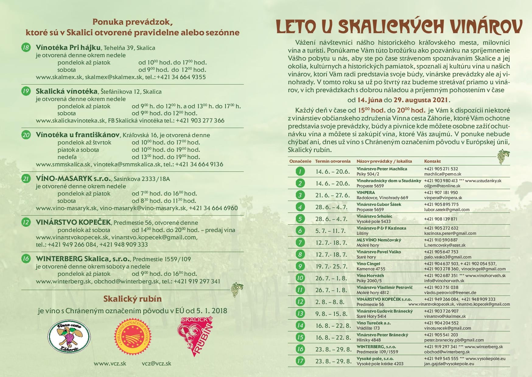 LETO U SKALICKÝCH VINÁROV 2021
