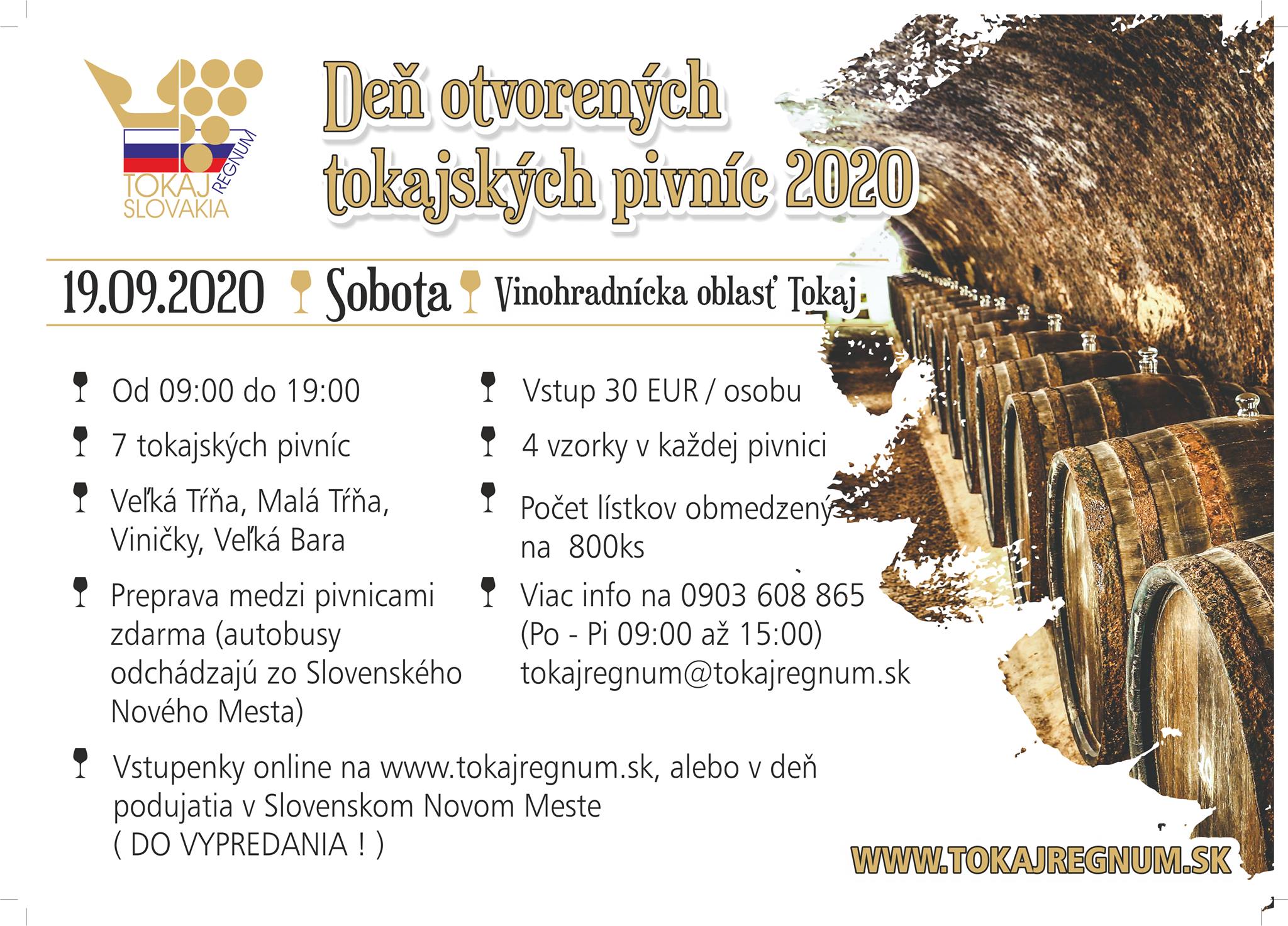 Deň otvorených tokajských pivníc 2020