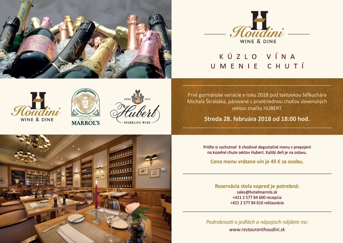 Gurmánske variácie v HOUDINI s Hubertom (28.2.2018)