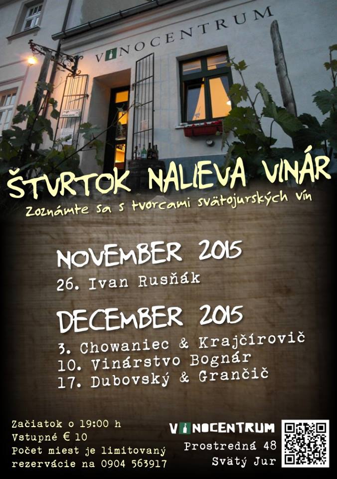 Ochutnávky svätojurských vín (od 26.11.2015)