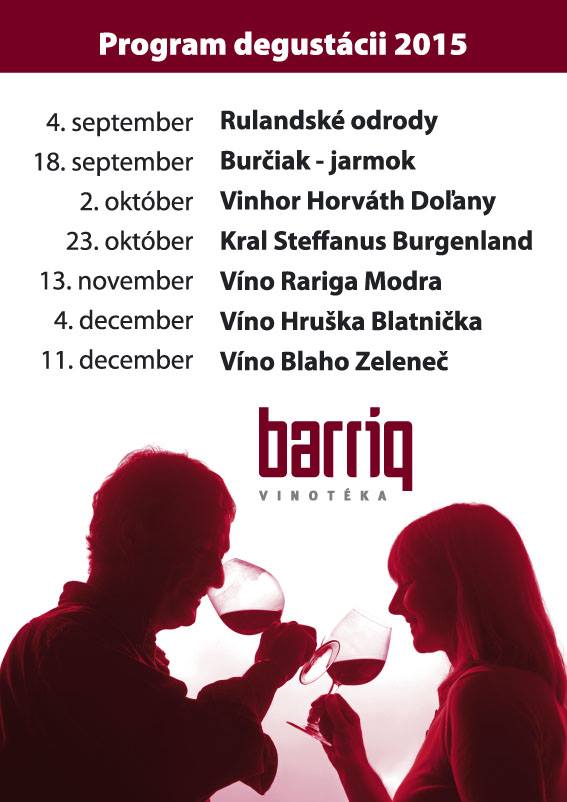 Ochutnávky v Barriq-u (október - december 2015)