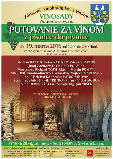 Putovanie za vínom - Vinosady (19.3.2016)