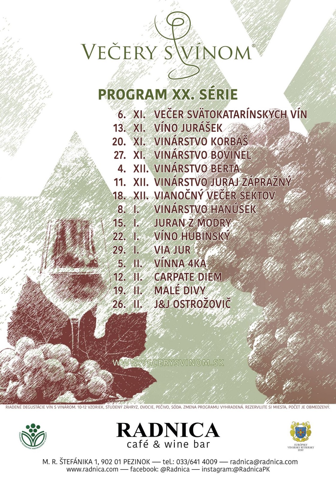 Večery s vínom (november 2019 - február 2020)