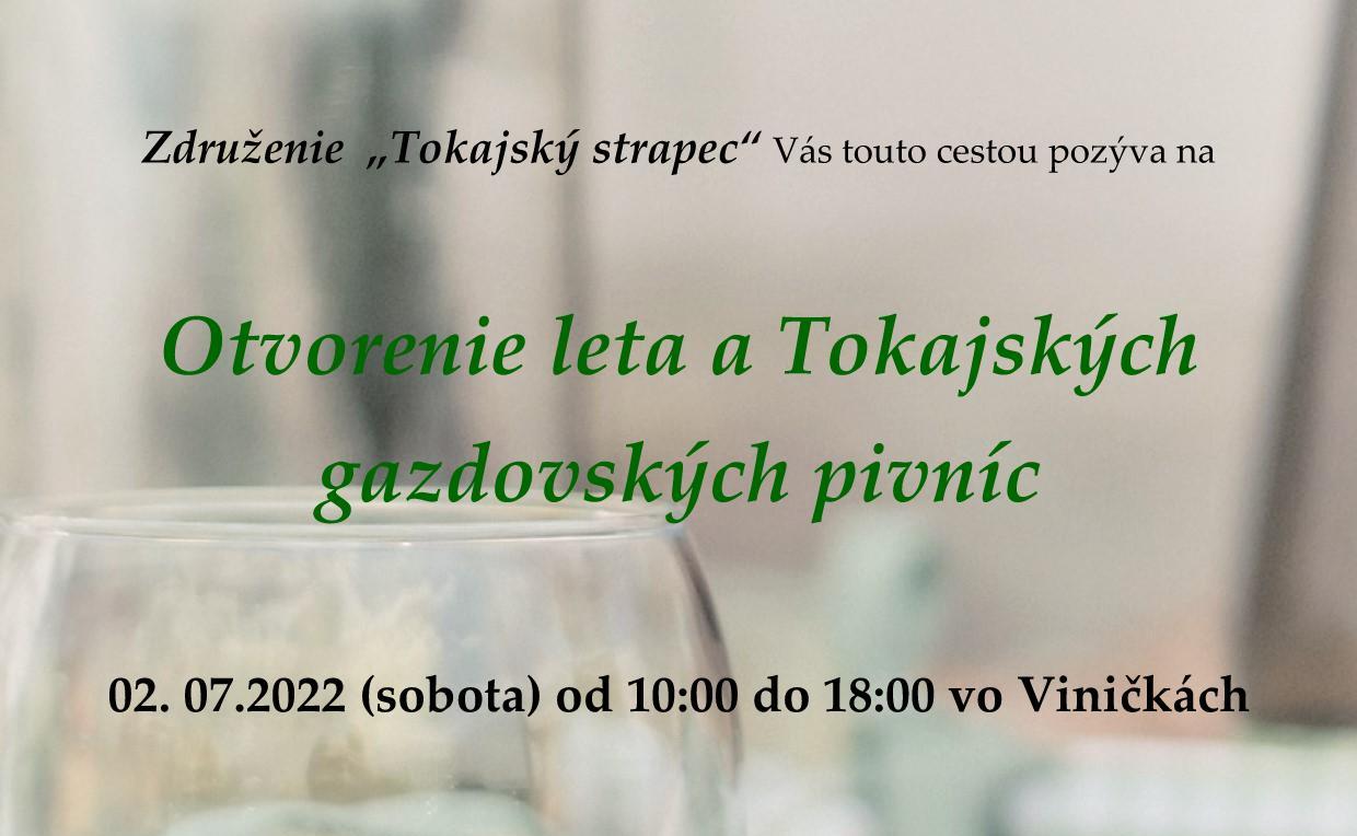 Otvorenie leta a Tokajských gazdovských pivníc