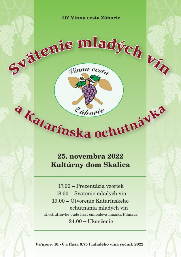 Svätenie mladých vín a Katarínska ochutnávka 2022