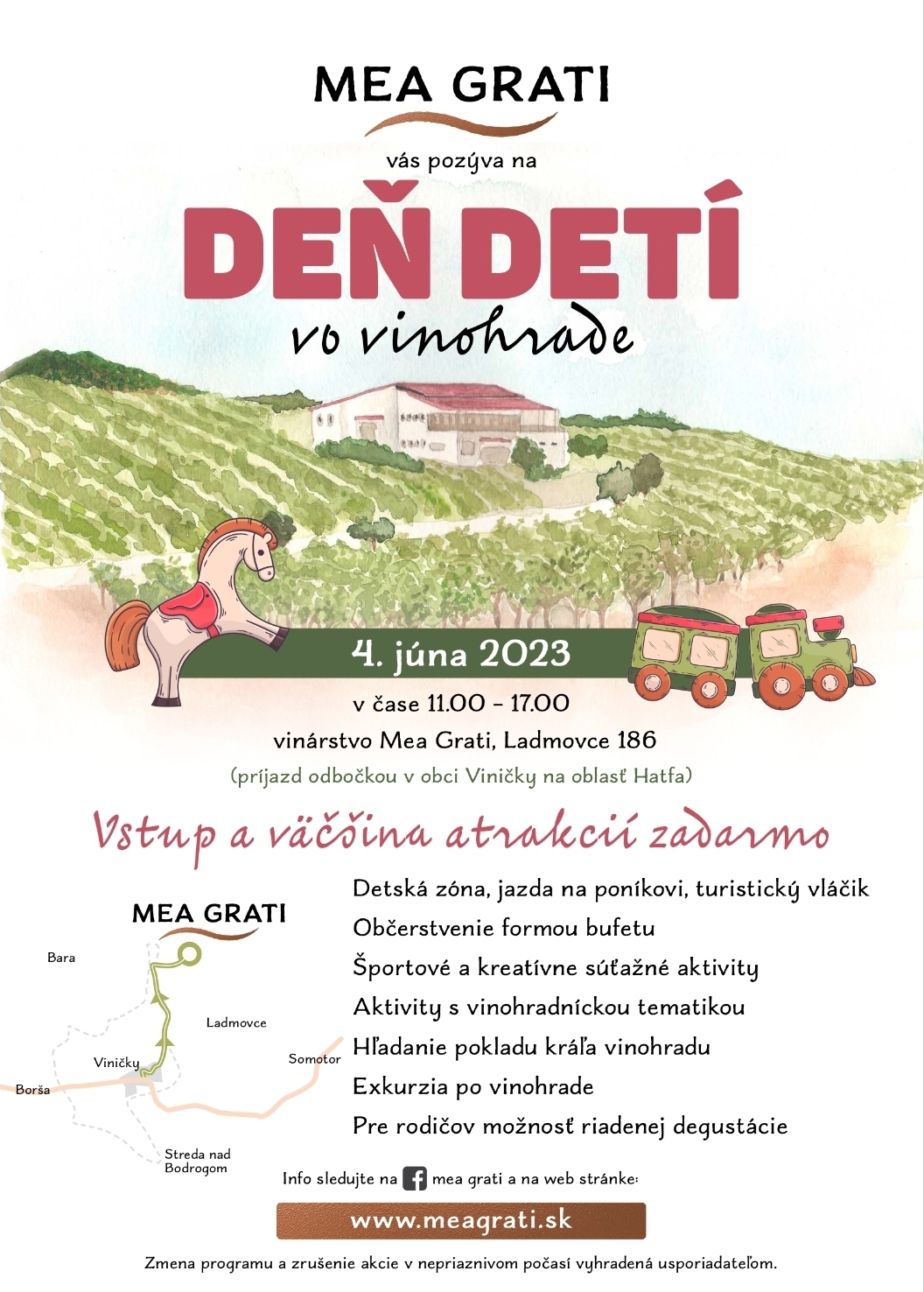Deň detí vo vinohrade MEA GRATI