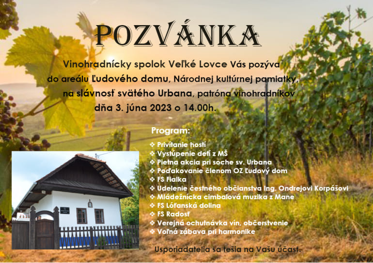 Slávnosti sv. Urbana - Veľké Lovce