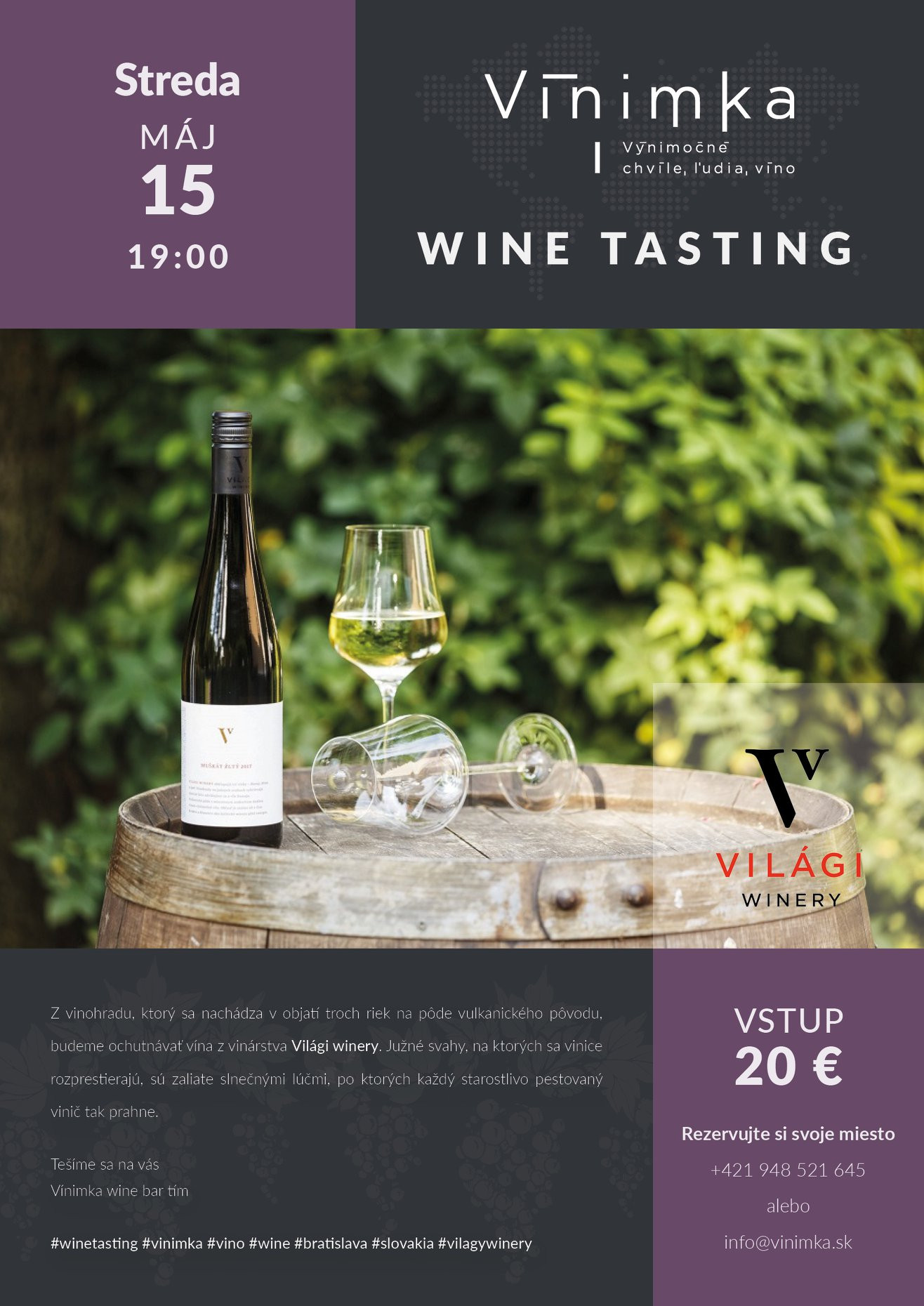 Degustácia Világy winery (15.5.2019)