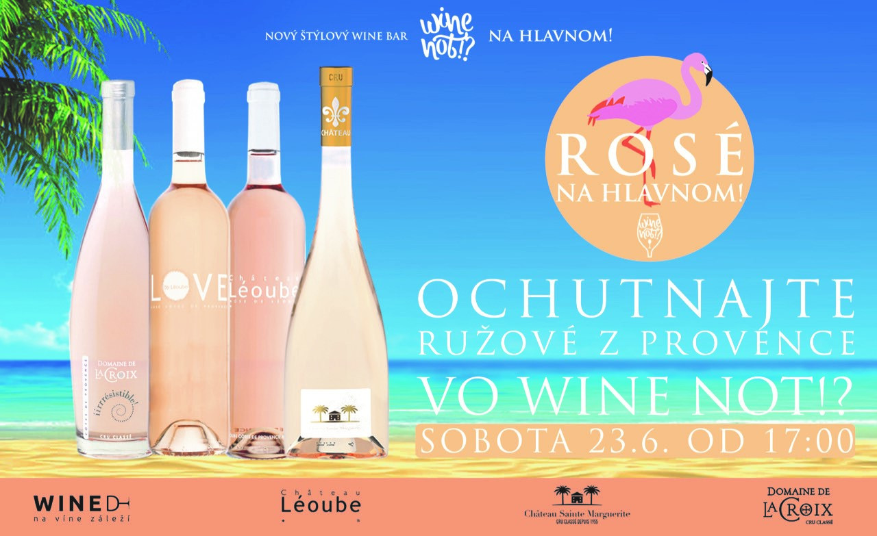 Rosé na Hlavnom! - ochutnávka ružových vín (23.6.2018)