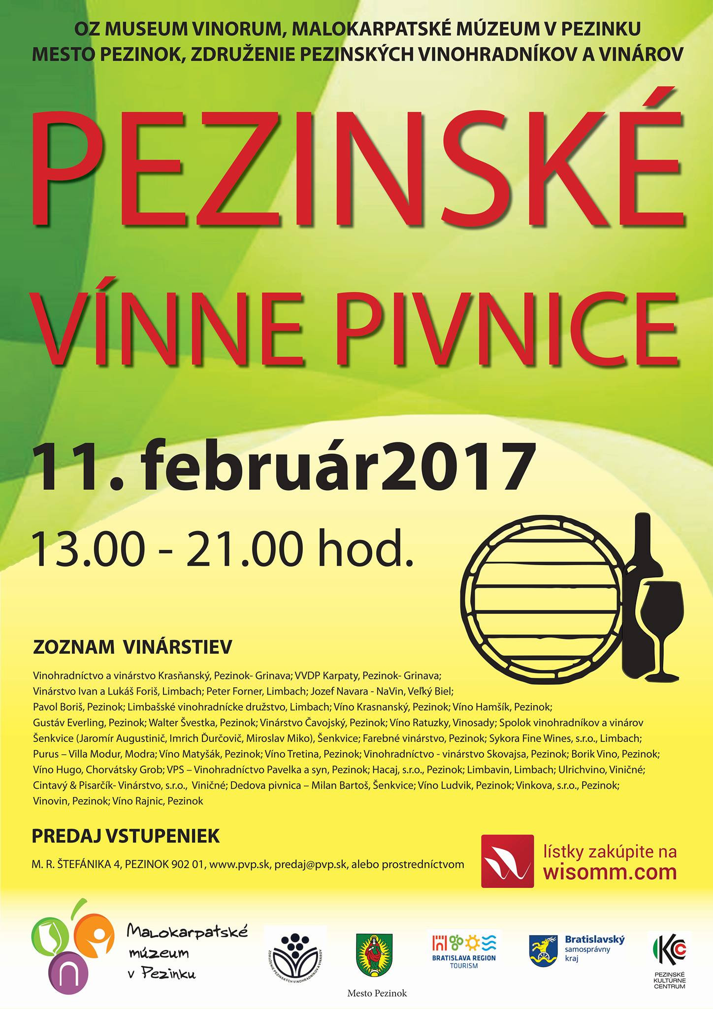 Pezinské vínne pivnice 2017 (11.2.2017)