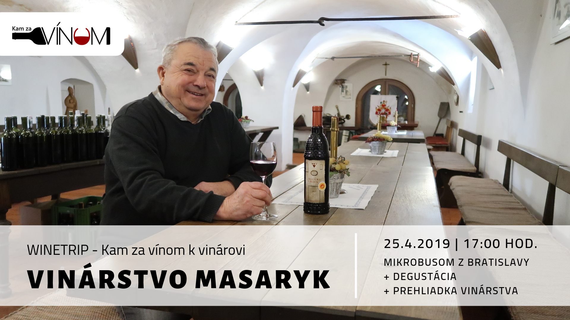 WINETRIP - výlet za vínom do vinárstva Masaryk
